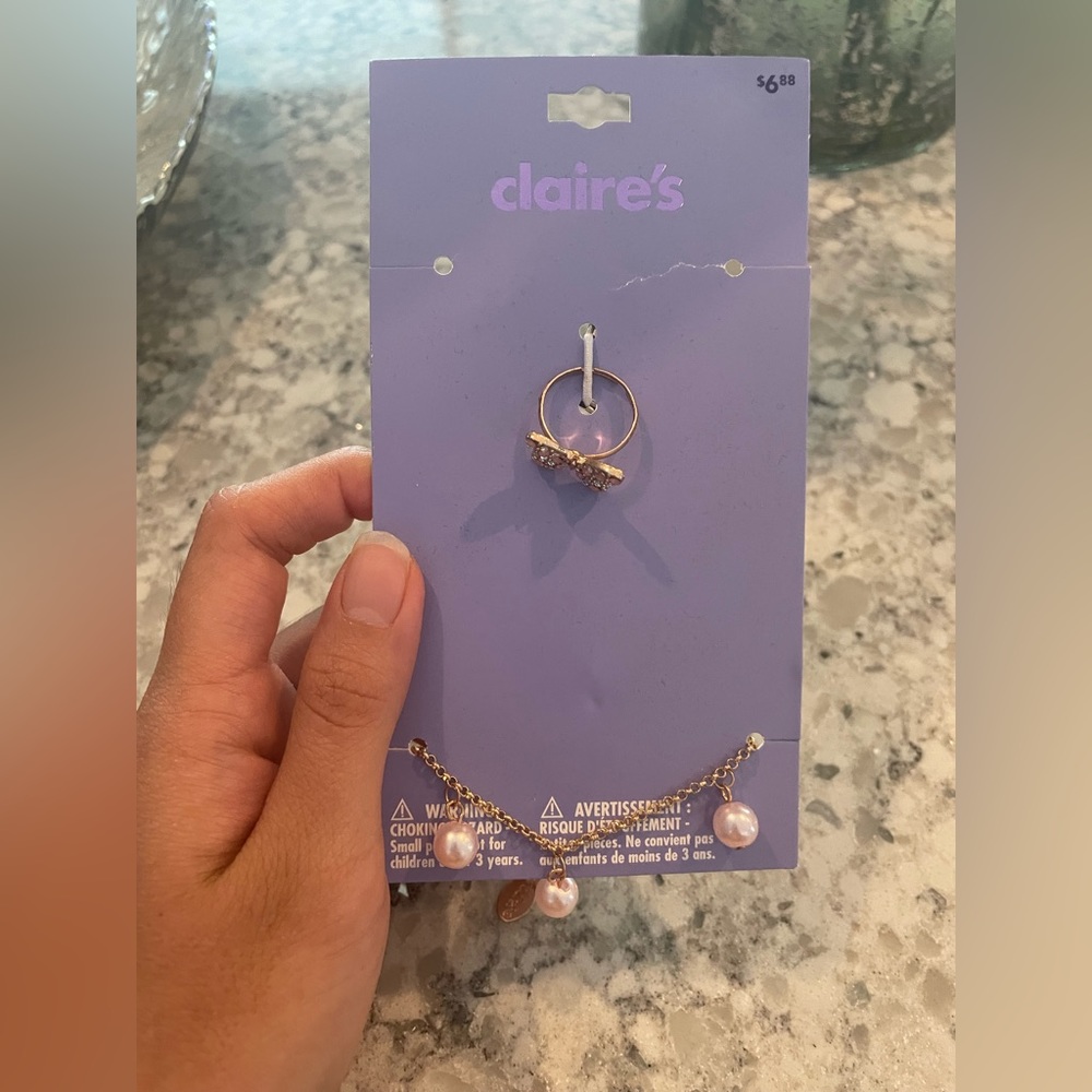 Claire’s Butterfly ring and bracelet set